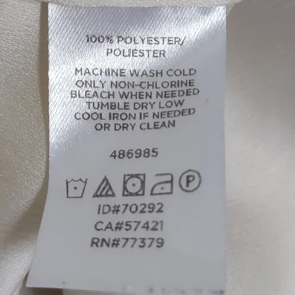 ANN TAYLOR Blouse Ivory Large Petite LP - Picture 6 of 7